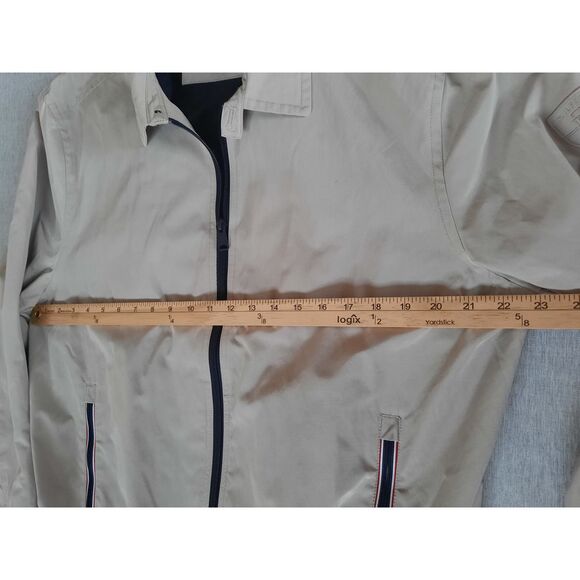 Tommy Hilfiger Men XL Cream Collar Pockets Line Stretch Waistband  Zip-Up Jacket - Picture 6 of 8